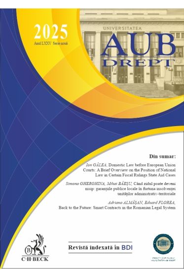 Analele Universității din București - Seria Drept, 2025