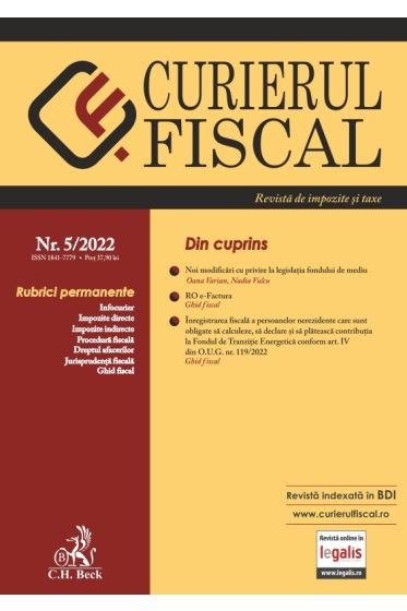 Curierul fiscal nr. 5/2022