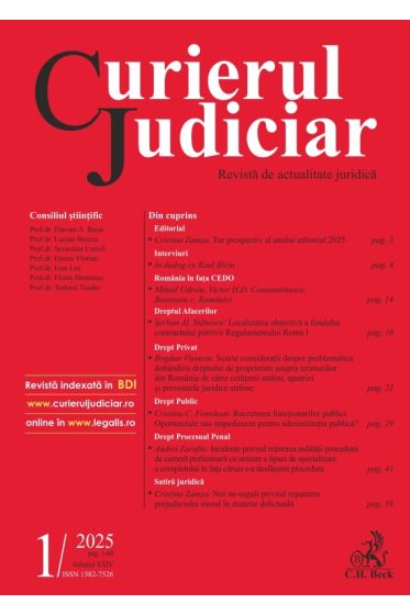 Curierul Judiciar nr. 1/2025